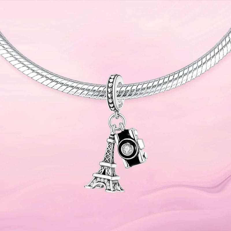 VALGACLS Mom Wife Daughter Love Heart Wedding Rings Charms 925 Sterling Silver Charms for Bracelets Necklace Valentine's Day Mother's Day Jewelry Charm for Women - Image 1